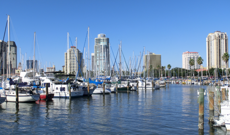Downtown St Petersburg Florida from Marina home of Tiny Tom Chimney Sweep and Repair services your local chimney pro